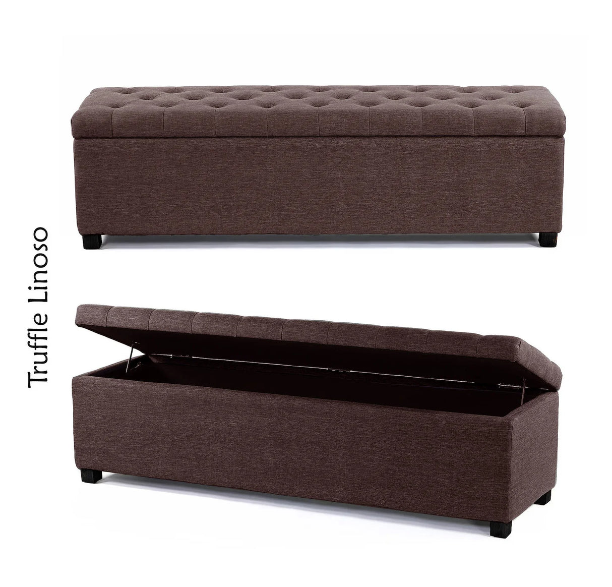 Linoso Chesterfield Ottoman Storage Box with Legs