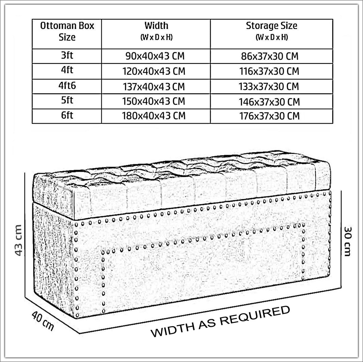 Duke Chesterfield Upholstered Blanket Box