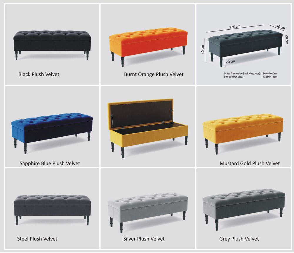 Alyana Chesterfield Bench with Storage
