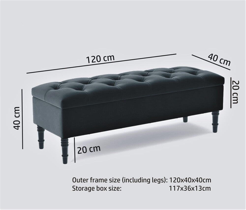 Alyana Chesterfield Bench with Storage
