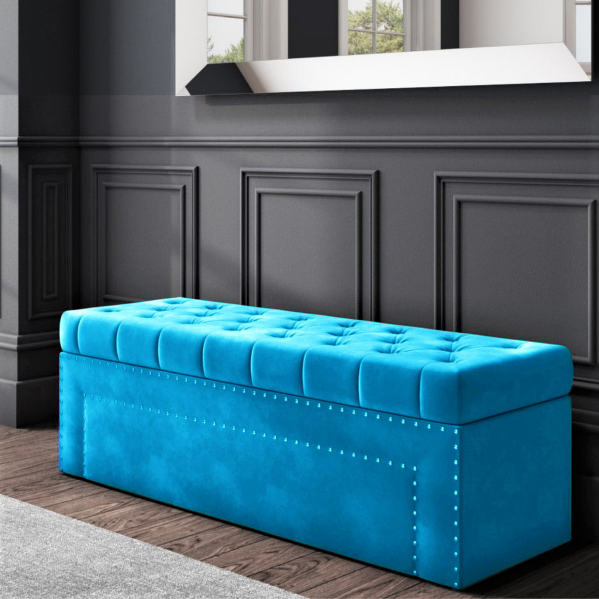 ELLA Chesterfield Upholstered Blanket Box