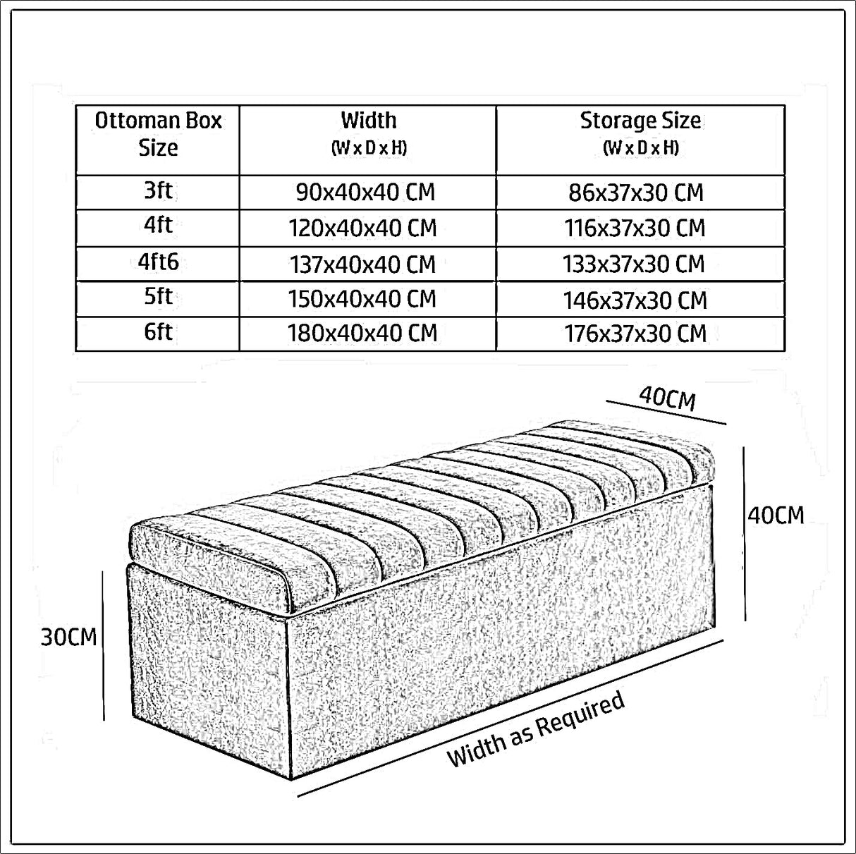 Large Safar Ottoman Box - Naples Velvet