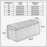 Large Safar Ottoman Storage Box - Plush Velvet Upholstered Blanket Box