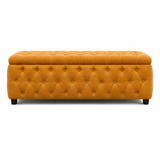 Riga Velvet Upholstered Storage Bench Box