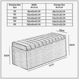 Large Safar Ottoman Storage Box - Plush Velvet Upholstered Blanket Box