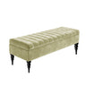 Safar Striped Upholstered Ottoman Storage Bench with Legs in Naples Fabric
