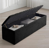 Windsor Naples Striped Ottoman Storage Box