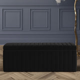 Safar Full Striped Upholstered Ottoman Box