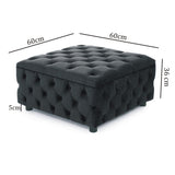 Masha Chesterfield Upholstered Square Coffee Table