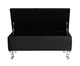 Londona Velvet Storage Bench with Legs
