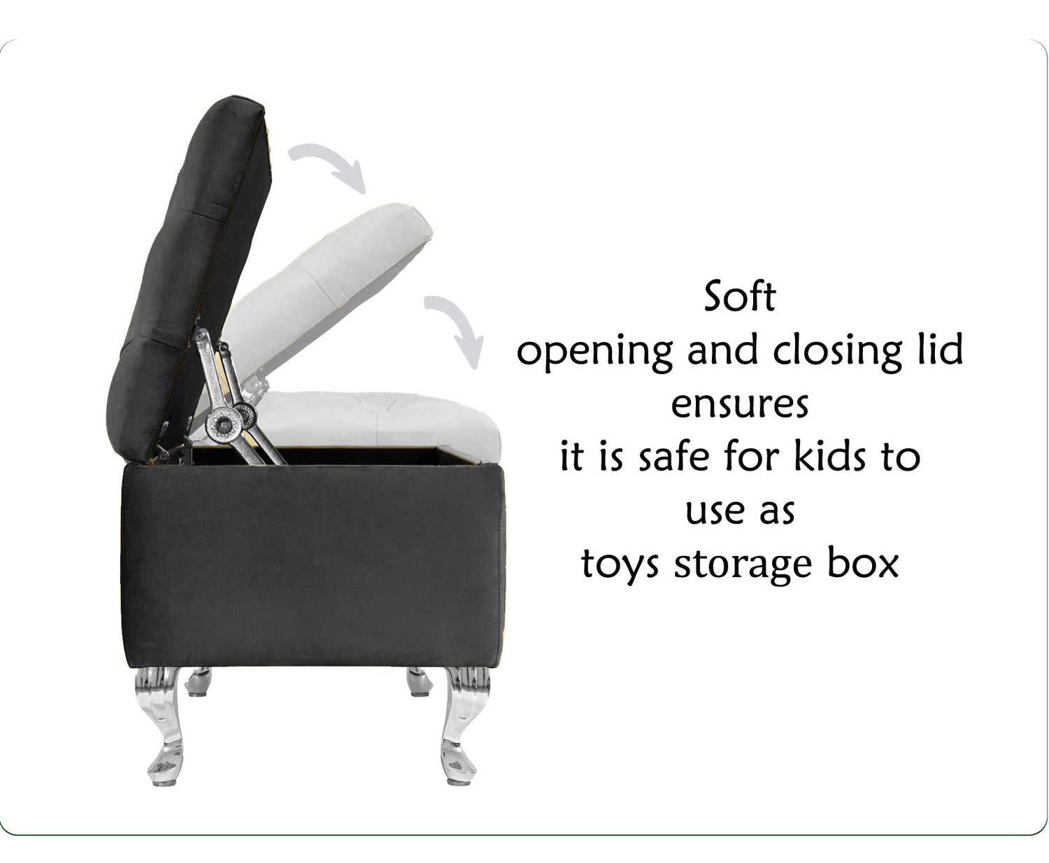 Londona Velvet Storage Bench with Legs