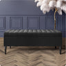 Paris Striped Ottoman Bench with storage
