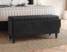 Safari Lined Upholstered Ottoman with Legs