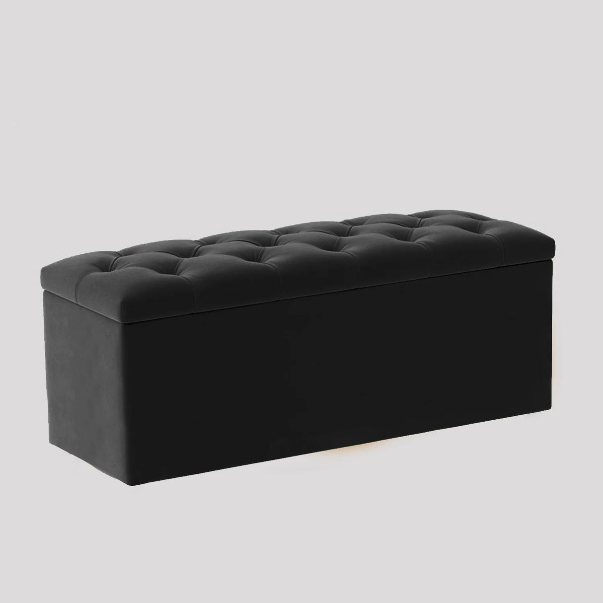 Luna Chesterfield Velvet Storage Ottoman