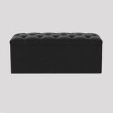Luna Chesterfield Velvet Storage Ottoman