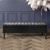 Safar Striped Naples Storage Bench with Legs