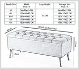 Amara Chesterfield Ottoman Storage Bench with Legs