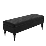 Sierra Plain Upholstered Velvet Storage Bench