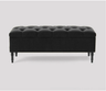 Swiss Chesterfield Upholstered Ottoman Storage Bench with Legs