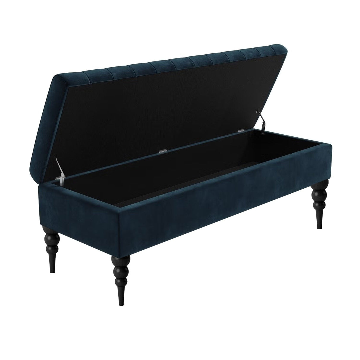 Sierra Velvet Storage Shoe Bench with Legs