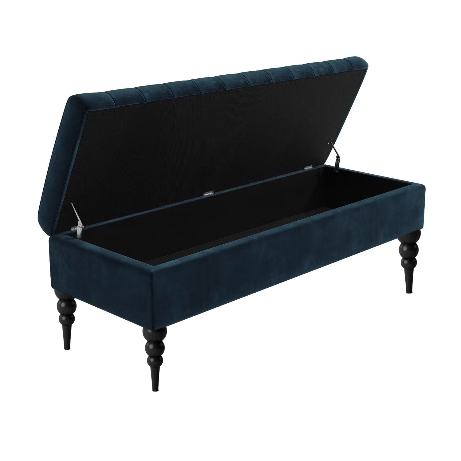 Sierra Velvet Storage Shoe Bench with Legs
