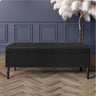 Paris Velvet Ottoman Storage Bench with Plain Lid