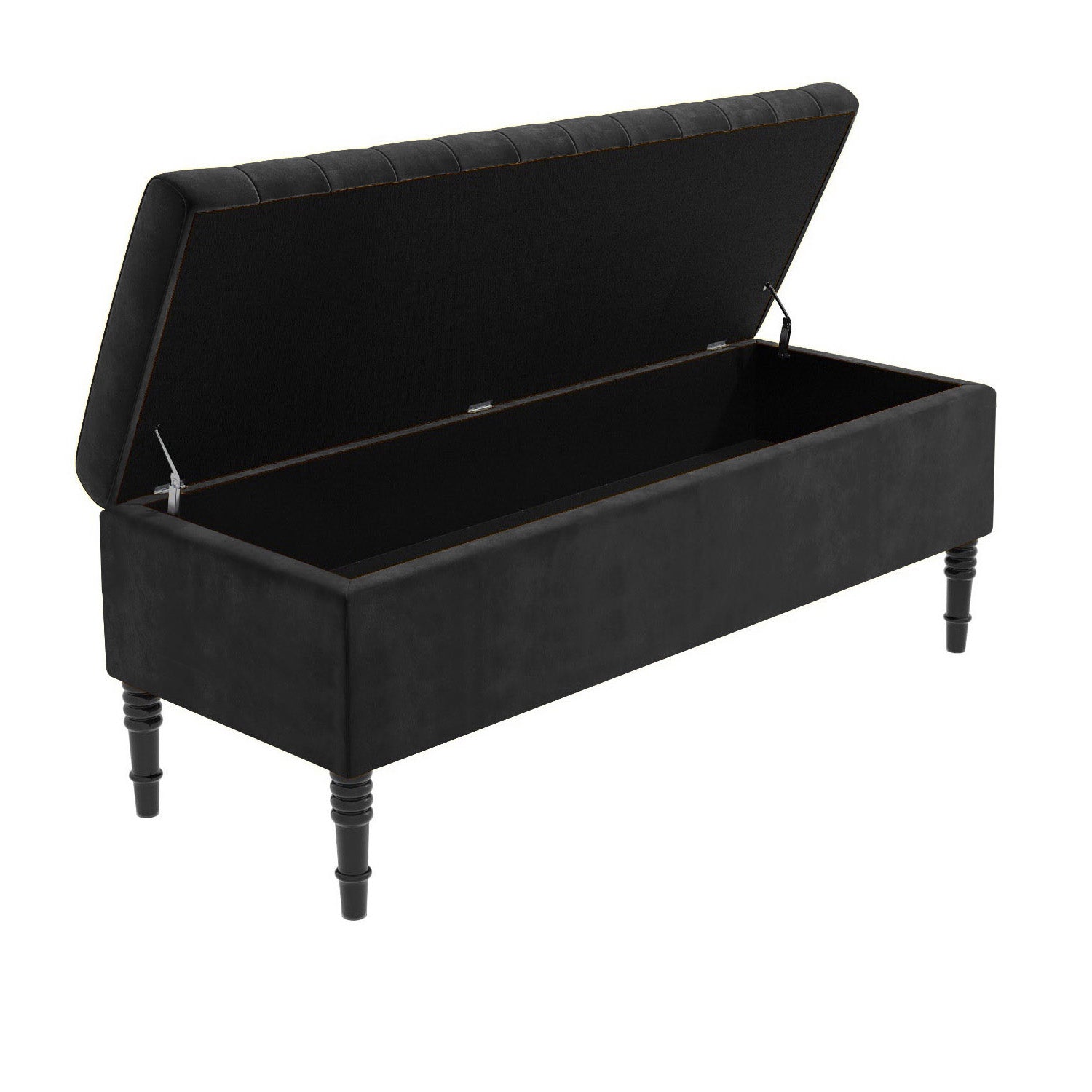 Paris Striped Ottoman Bench with storage