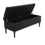 Paris Striped Ottoman Bench with storage