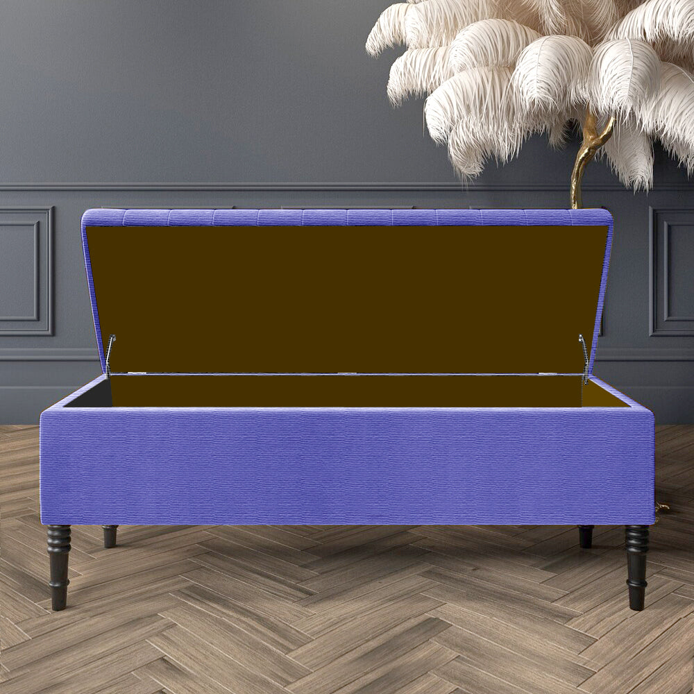 Paris Deep Storage Ottoman Bench in Naples