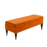 Sierra Plain Upholstered Velvet Storage Bench