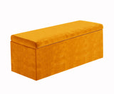 Safar Large Velvet Ottoman Storage Box with Plain Lid