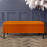 Paris Velvet Ottoman Storage Bench with Plain Lid