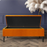 Paris Striped Ottoman Bench with storage