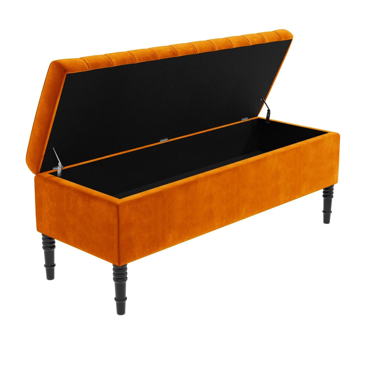 Paris Striped Ottoman Bench with storage