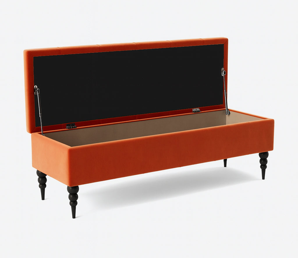 Safar Chesterfield Shoe Storage Bench with Legs