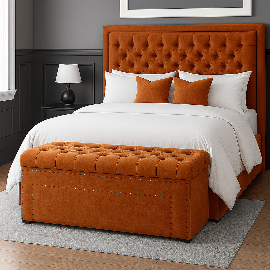 Duke Chesterfield Upholstered Blanket Box