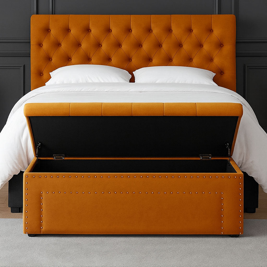 Duke Chesterfield Upholstered Blanket Box