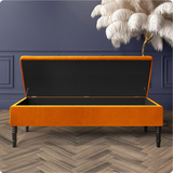 Safar Plain Upholstered Shoe Storage Bench with Legs