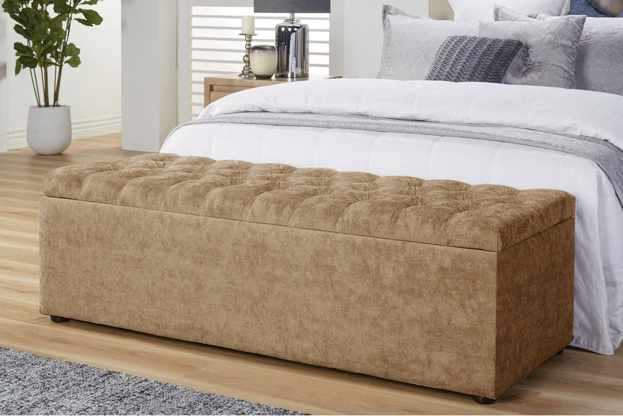 Haven Chesterfield Ottoman in Naples Velvet