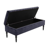 Safar Striped Naples Storage Bench with Legs
