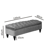 Alper Chesterfield Upholstered Ottoman Bench