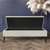 Safar Plain Upholstered Shoe Storage Bench with Legs