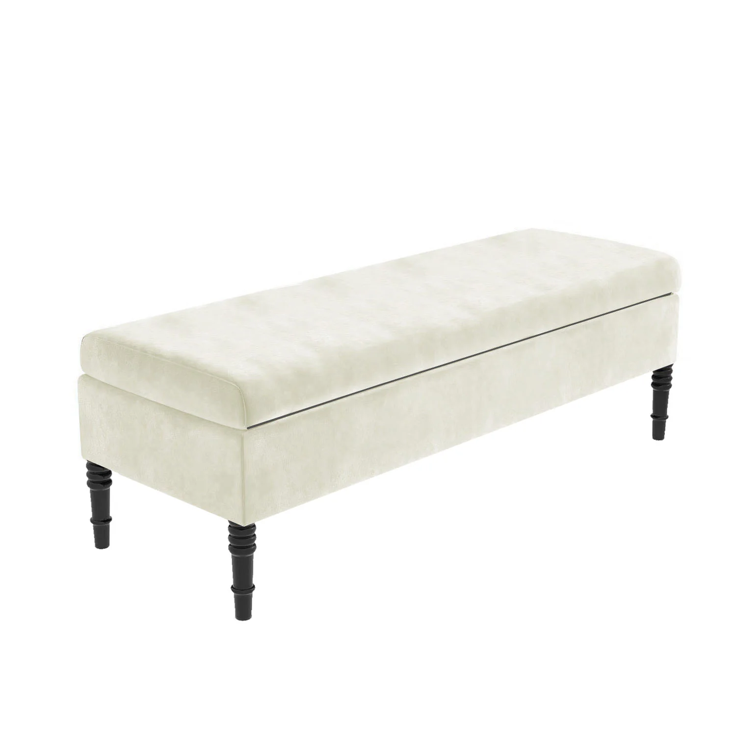 Safar Plain Upholstered Shoe Storage Bench with Legs