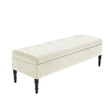 Safar Plain Upholstered Shoe Storage Bench with Legs