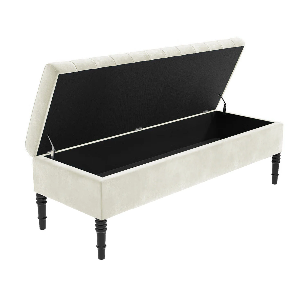 Safar Plain Upholstered Shoe Storage Bench with Legs