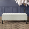 Paris Striped Ottoman Bench with storage