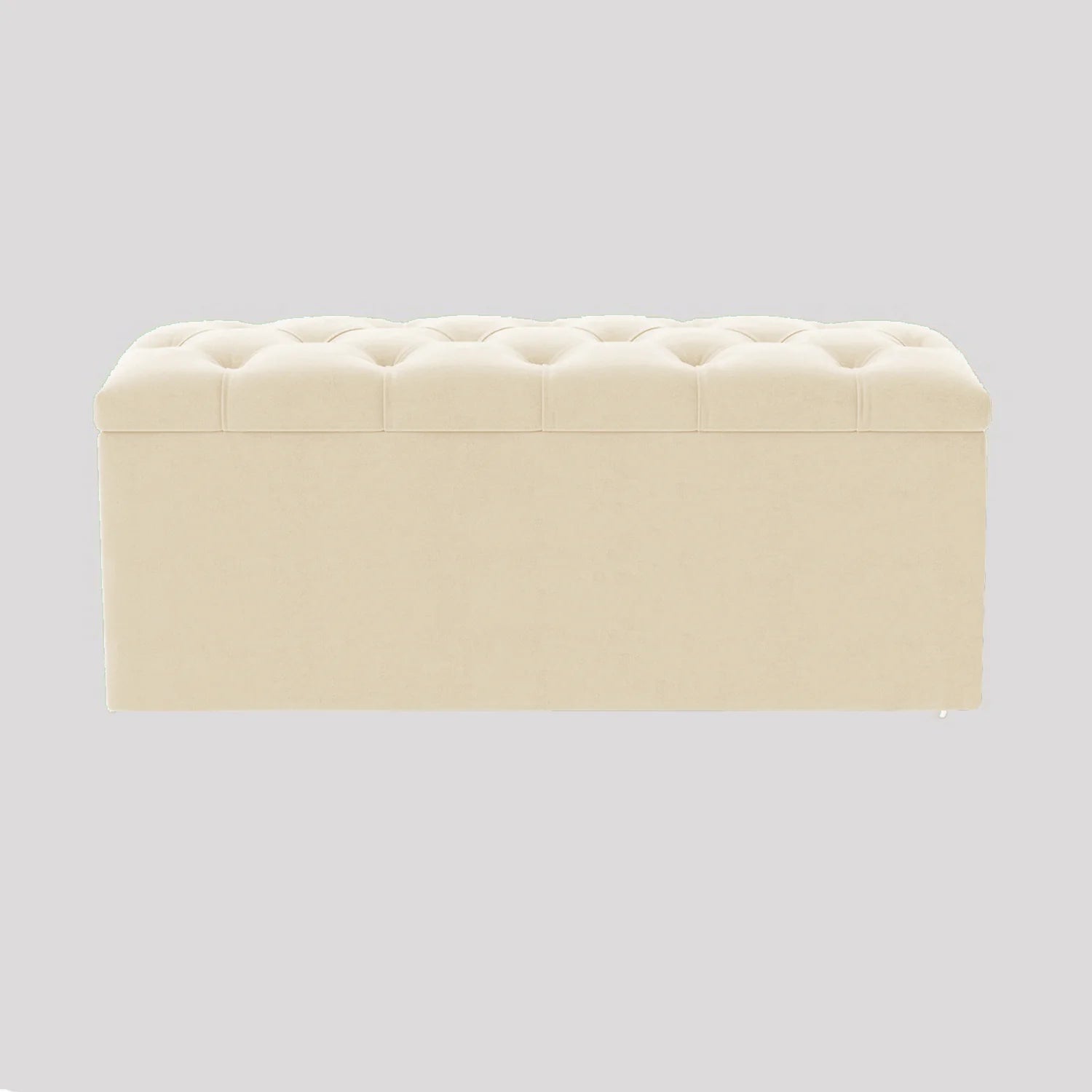 Luna Chesterfield Velvet Storage Ottoman