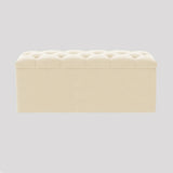 Luna Chesterfield Velvet Storage Ottoman