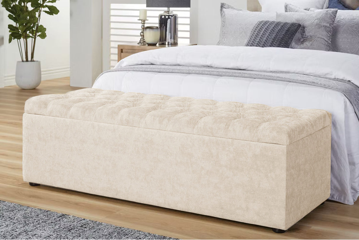 Haven Chesterfield Ottoman in Naples Velvet