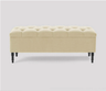 Swiss Chesterfield Upholstered Ottoman Storage Bench with Legs